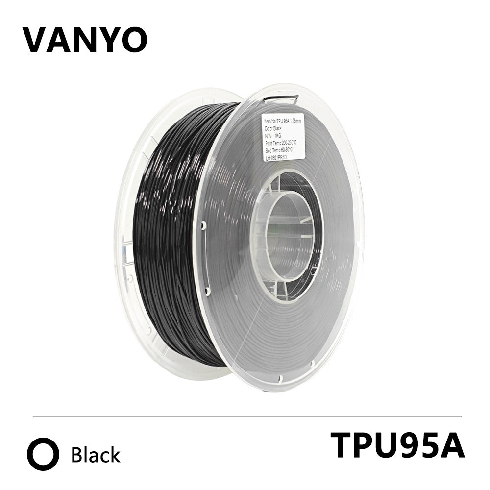 VANYO TPU-95A Filament 1.75mm 1kg – Flexible Insole-Grade 3D Printing