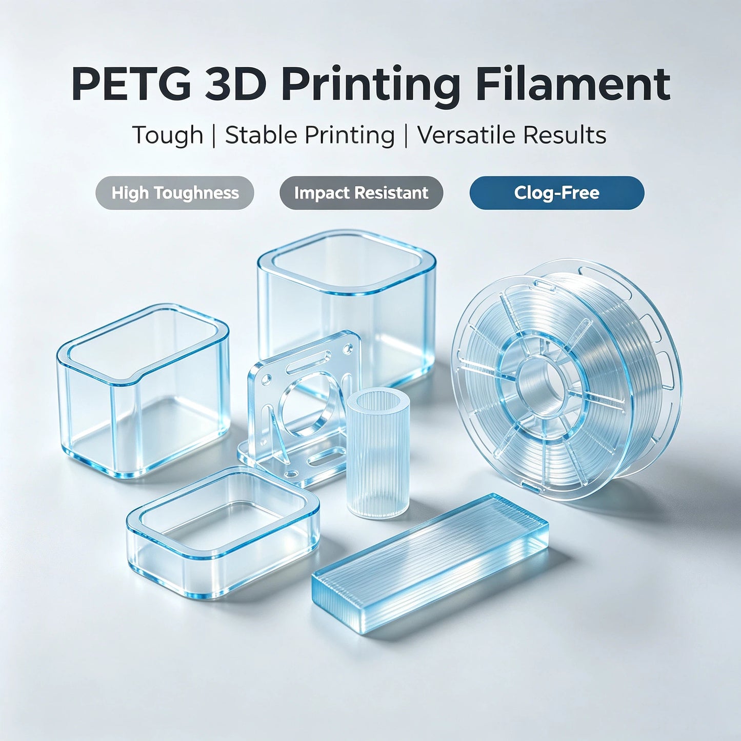 VANYO PETG 3D Filament Low Warping and Excellent Flowability Filament Easy to Print 3D Printer Filament