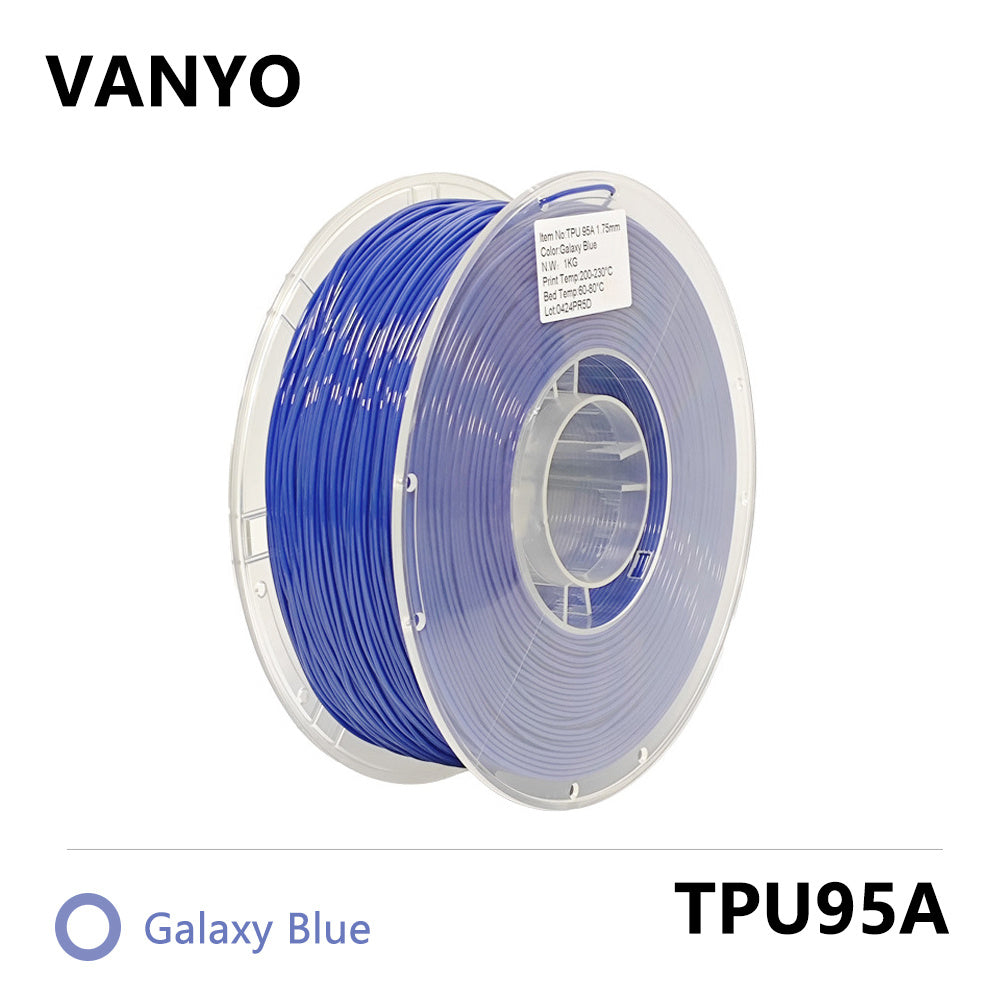 VANYO TPU-95A Filament 1.75mm 1kg – Flexible Insole-Grade 3D Printing