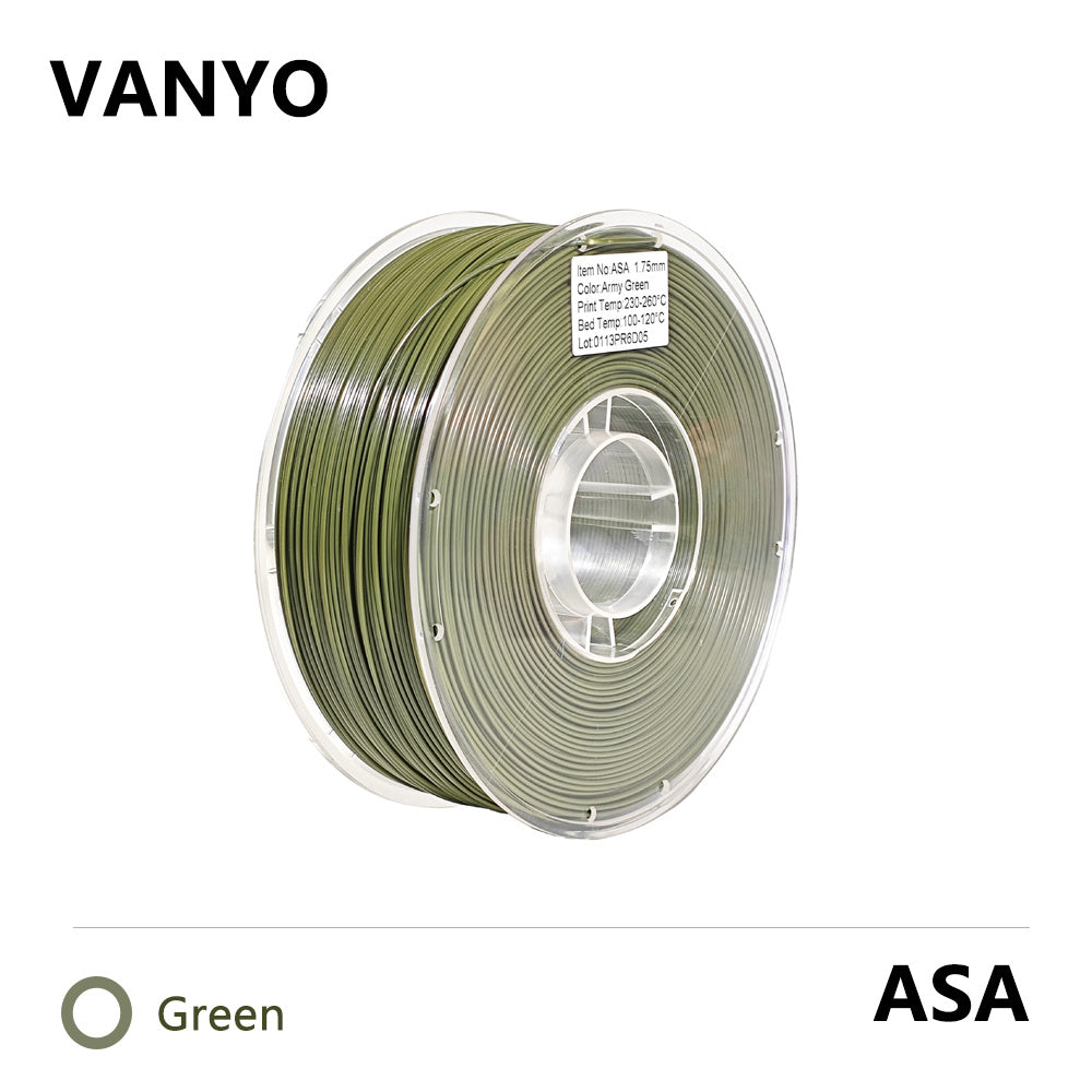 VANYO ASA Filament UV-Resistant 3D Printing Filament for Outdoor & Engineering Applications