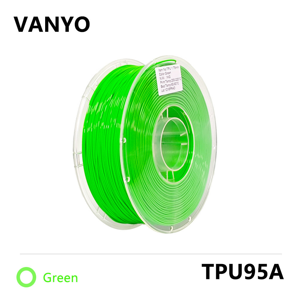VANYO TPU-95A Filament 1.75mm 1kg – Flexible Insole-Grade 3D Printing