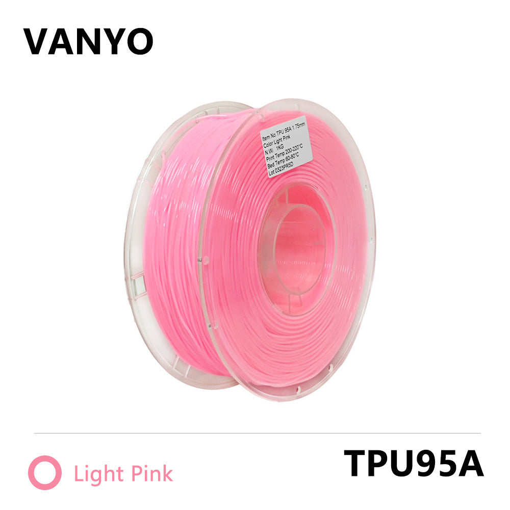 VANYO TPU-95A Filament 1.75mm 1kg – Flexible Insole-Grade 3D Printing