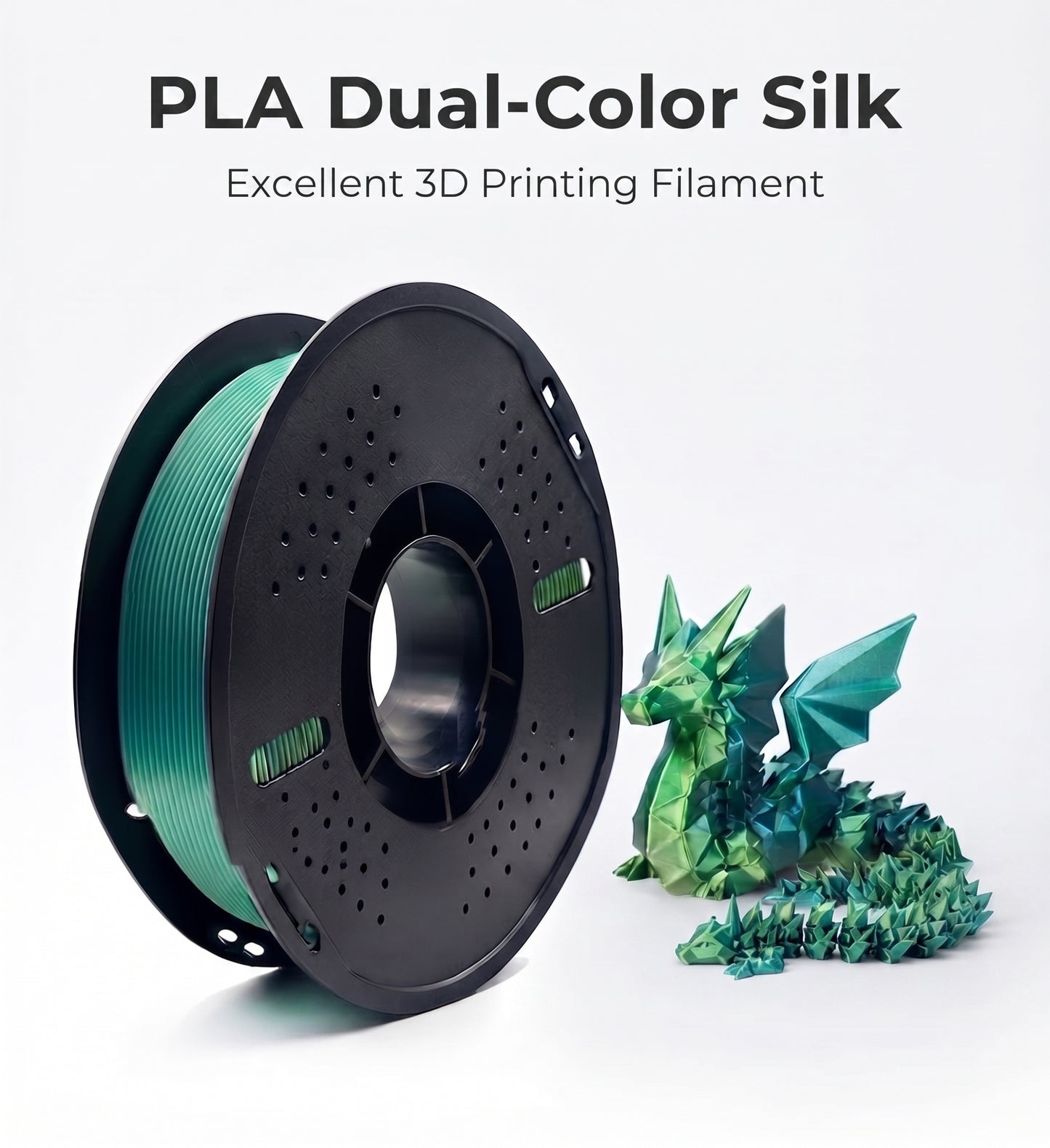 VANYO PLA Dual-Color Silk 3D Printer Filament 1kg Gradient Color Shifting with Silk Sheen
