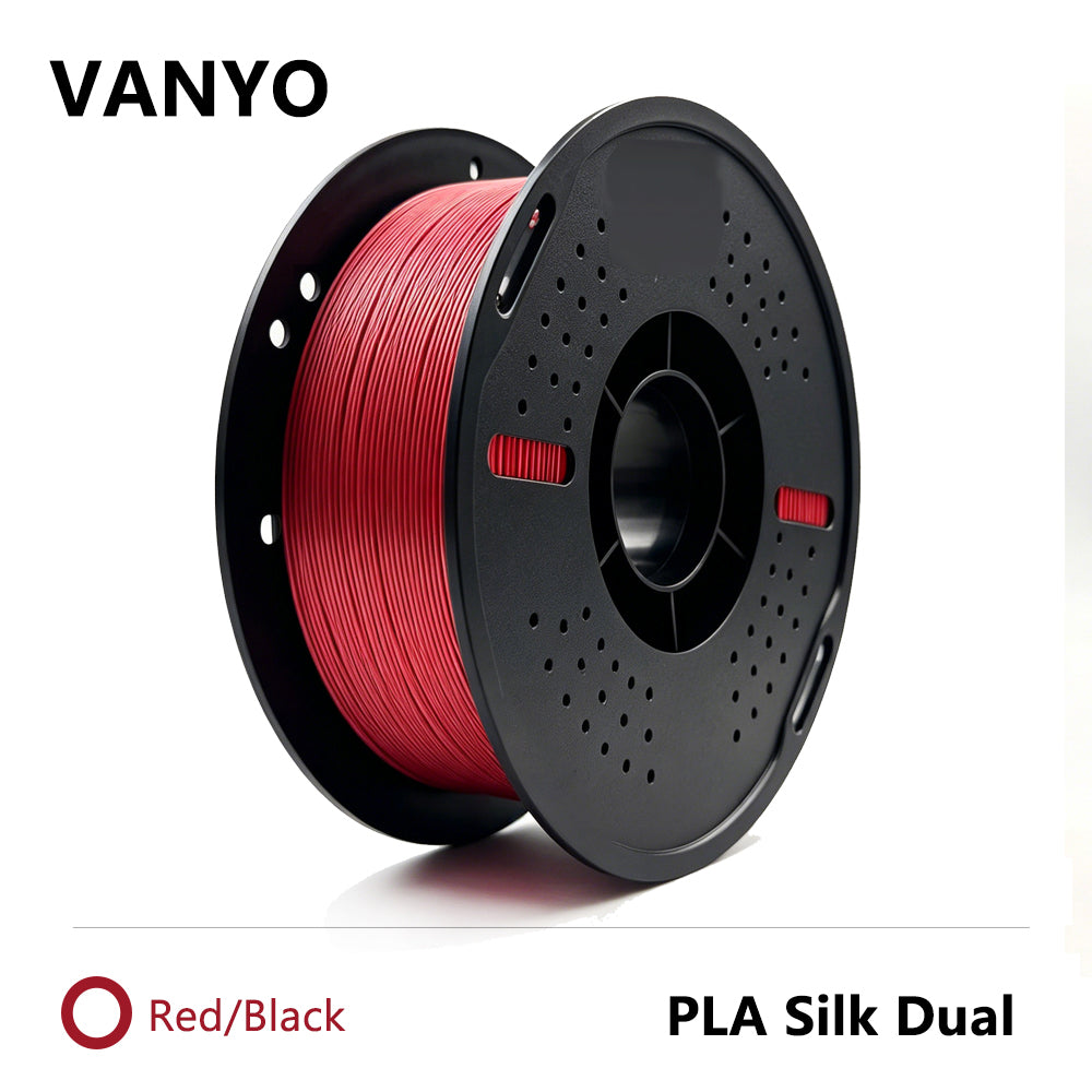 VANYO PLA Dual-Color Silk 3D Printer Filament 1kg Gradient Color Shifting with Silk Sheen
