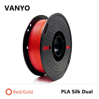 Filamento de impresora 3D de seda de doble color PLA VANYO 1 kg