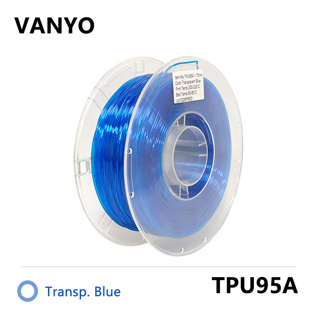 VANYO TPU-95A Filament 1.75mm 1kg – Flexible Insole-Grade 3D Printing