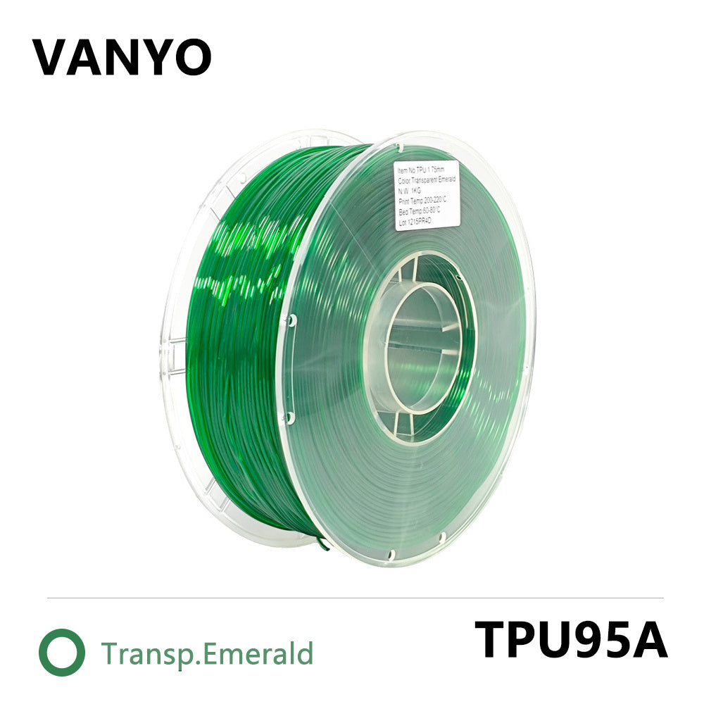 VANYO TPU-95A Filament 1.75mm 1kg – Flexible Insole-Grade 3D Printing