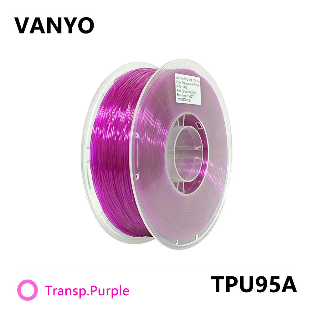 VANYO TPU-95A Filament 1.75mm 1kg – Flexible Insole-Grade 3D Printing