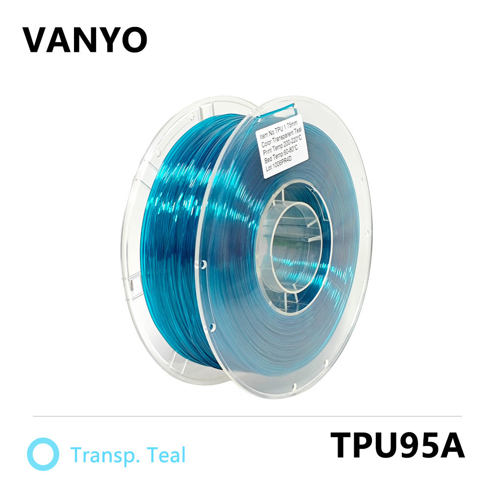 VANYO TPU-95A Filament 1.75mm 1kg – Flexible Insole-Grade 3D Printing