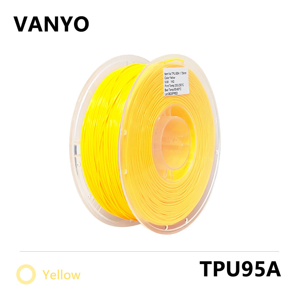 VANYO TPU-95A Filament 1.75mm 1kg – Flexible Insole-Grade 3D Printing