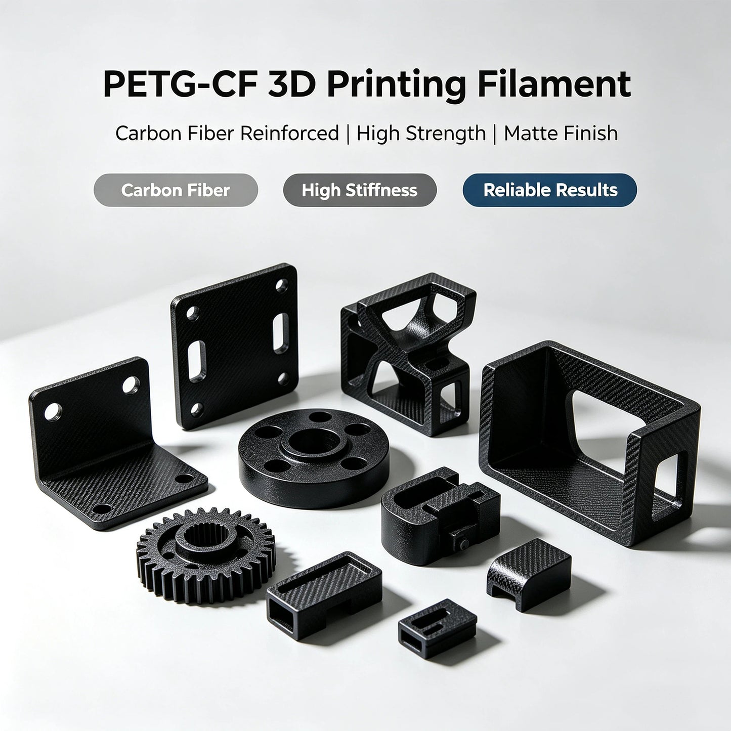 VANYO PETG-CF Filament 1kg High Strength Lightweight Composite Temperature Resistance 3D Printing Filament