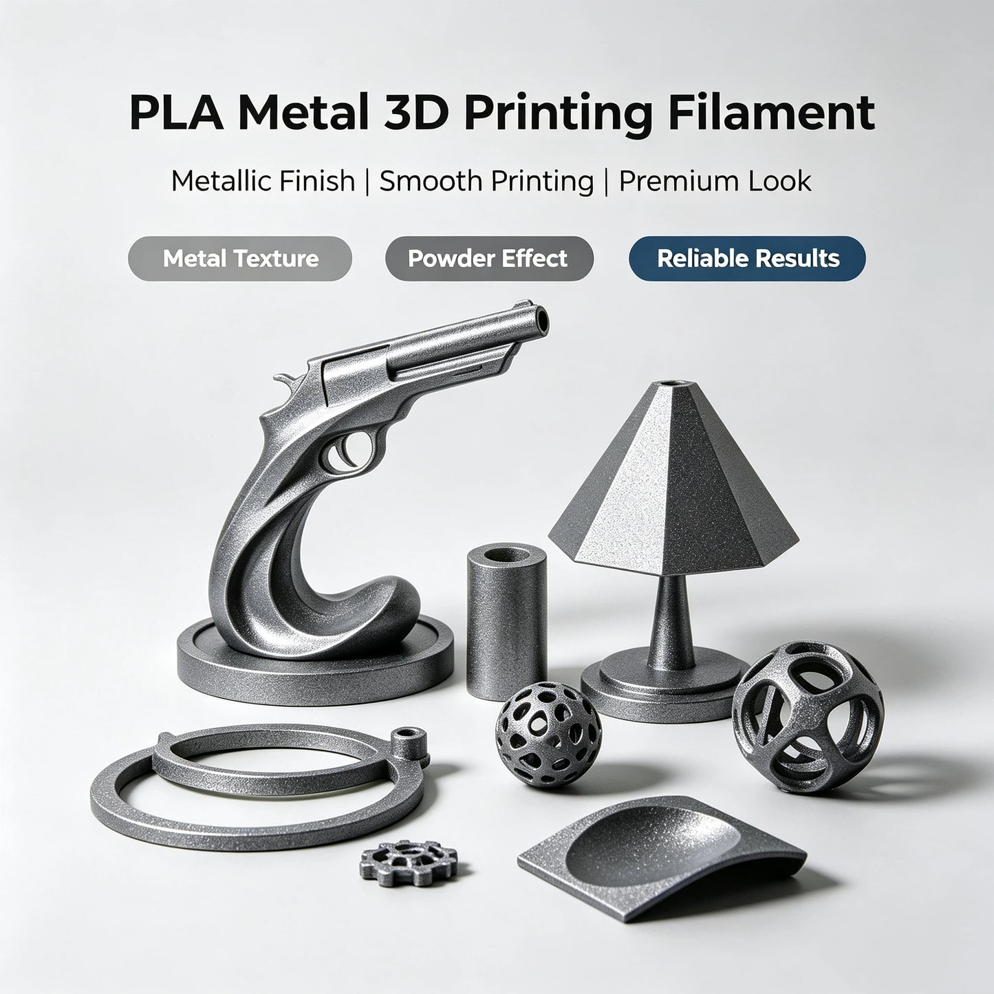 VANYO PLA Metallic 3D Printer Filament 1.75mm for FDM 3d Printing High Precision Printing Material