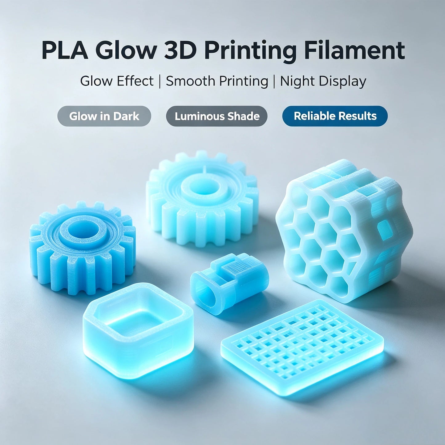 VANYO  PLA Glow-in-the-Dark High Quality Filament Multi-Color PLA 3D Filament